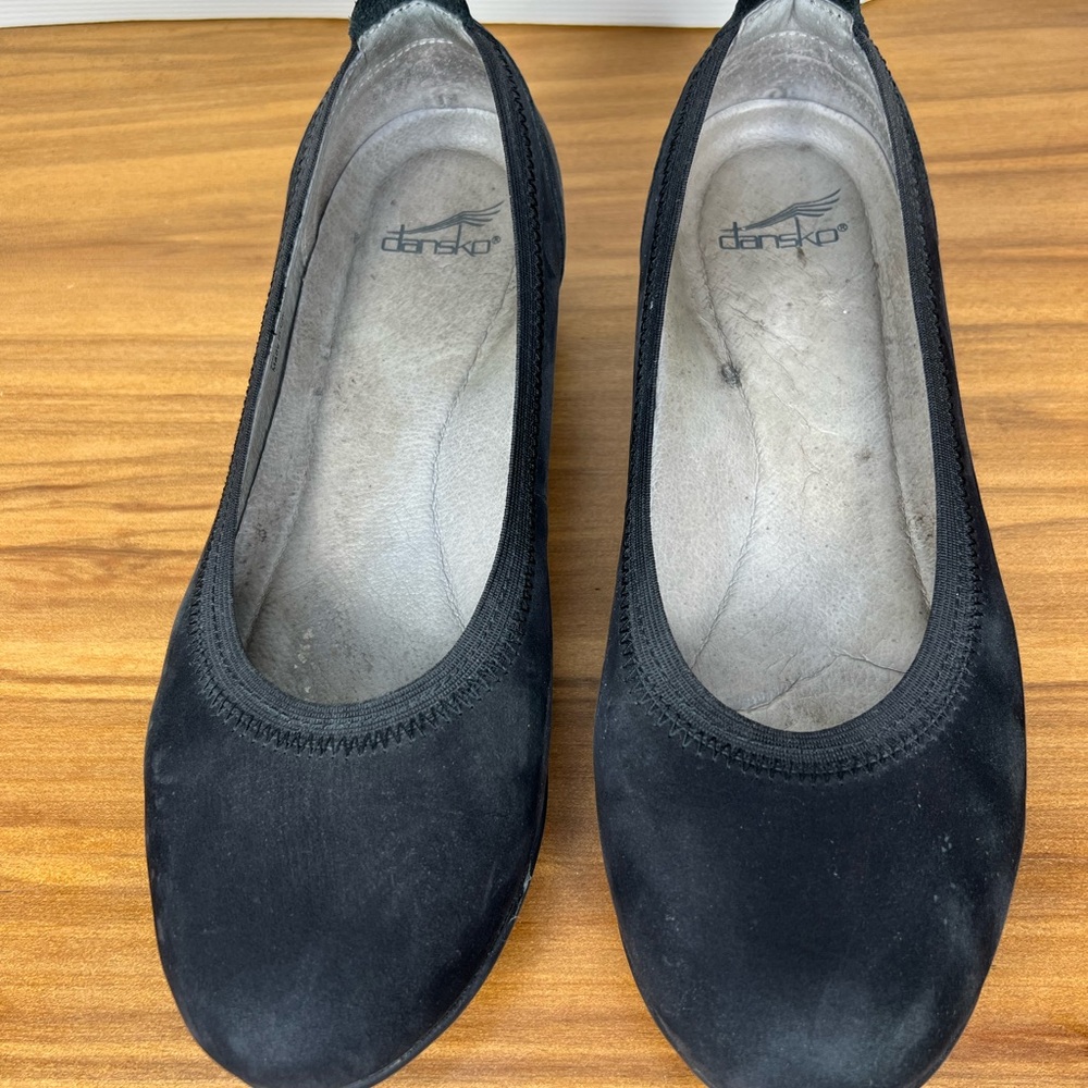 Dansko Women's Kristen Ballet Flats Leather‎ Slip On Shoes black size 38 (US 8) - Picture 4 of 6